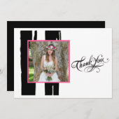 Foto van kleurrijke zwarte en witte Waterverf Kaart (Voorkant / Achterkant)