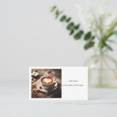 Foto van kopje koffie visitekaartje (Staand voorkant)