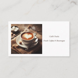 Foto van kopje koffie visitekaartje