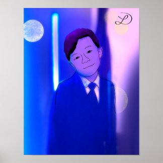 Foto van kunstenaar poster