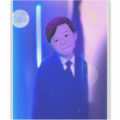 Foto van kunstenaar sticker (Voorkant)