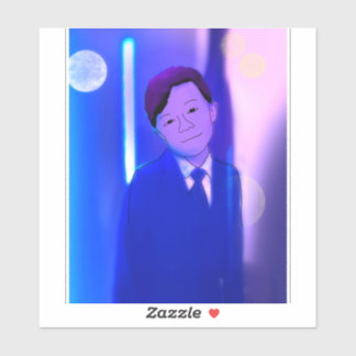 Foto van kunstenaar sticker