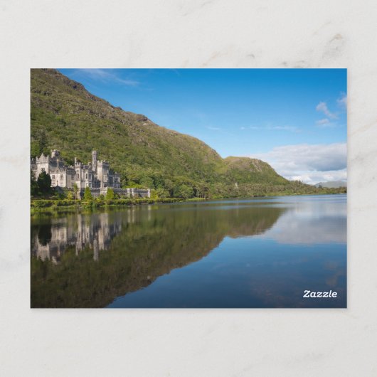 Foto van Kylemore Abbey in Connemara Ierland Briefkaart (Achterkant)