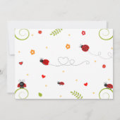 Foto van Ladybug 1e verjaardagsuitnodiging Meislie Kaart (Achterkant)