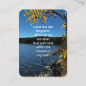 Foto van Lake Trees Pocket Keepsake Visitekaartje (Voorkant)