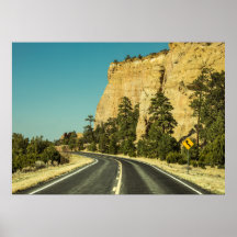 Foto van landschap langs de weg in de VS