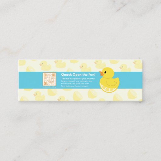 Foto van Lane Duck Mini Visitekaartje (Voorkant)