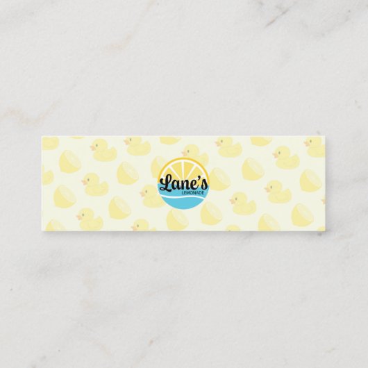 Foto van Lane Duck Mini Visitekaartje (Achterkant)