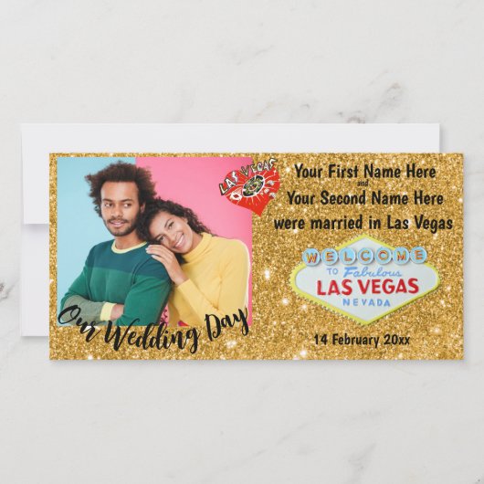 Foto van Las Vegas Wedding Announcement Aankondiging (Voorkant)