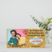 Foto van Las Vegas Wedding Announcement Aankondiging (Staand voorkant)