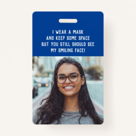 Foto van leerkrachten en noem blauw badge