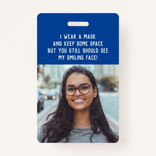 Foto van leerkrachten en noem blauw badge (Voorkant)