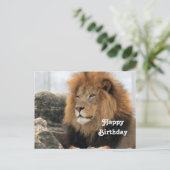 Foto van Leeuw Verjaardag Briefkaart (Staand voorkant)