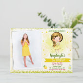 Foto van Lemon Citrus verjaardagslimonade Kaart (Staand voorkant)