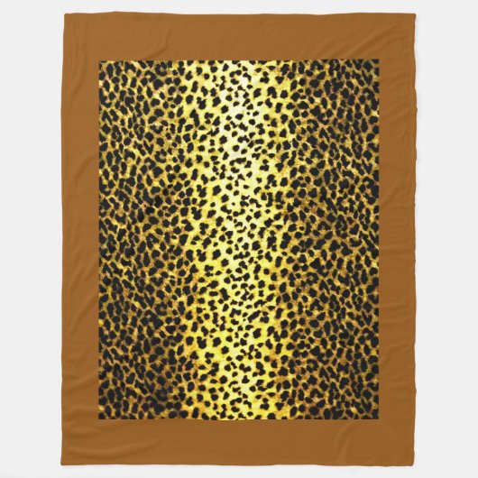 Foto van Leopard Wallpaper Fleece Deken (Voorkant)