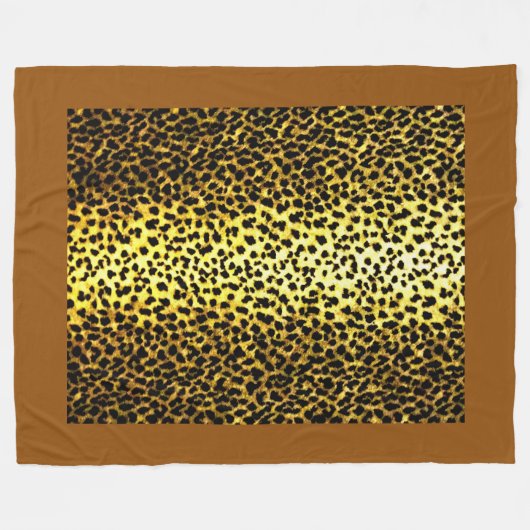 Foto van Leopard Wallpaper Fleece Deken (Voorkant (Horizontaal))
