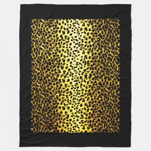Foto van Leopard Wallpaper Fleece Deken (Voorkant)