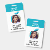 Foto van leraar Apple School of studentpas Badge (Voor- en achterkant)