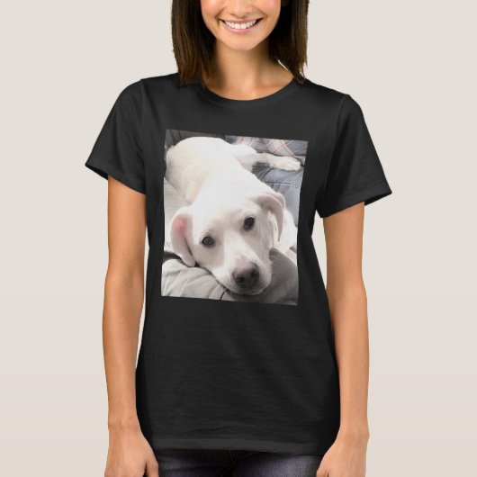 Foto van Leuke Hond Rustende Poot op Papa Grappig T-shirt (Voorkant)