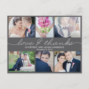 Foto van liefdevol schrijven Weddenschap Hartelijk Bedankkaart