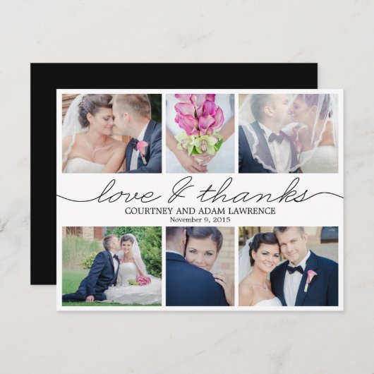 Foto van liefdevol schrijven Weddenschap Hartelijk Bedankkaart (Voorkant / Achterkant)