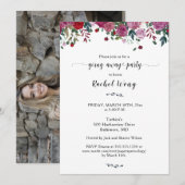 Foto van liefdevolle Rozen Floral Moving Away Part Kaart (Voorkant / Achterkant)