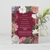 Foto van Life Burgundy Floral Kaart (Staand voorkant)