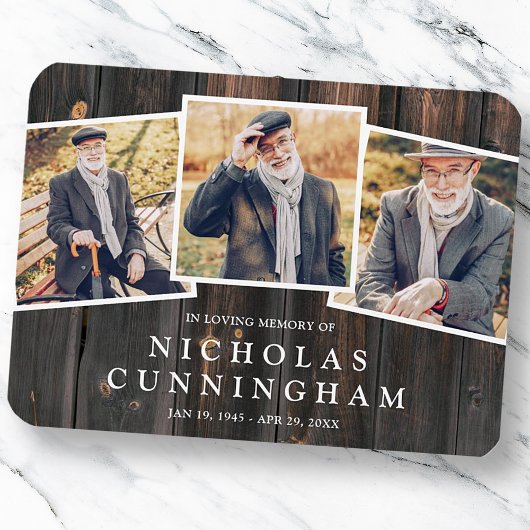 Foto van Life Country Rustic Dark Wood Magneet