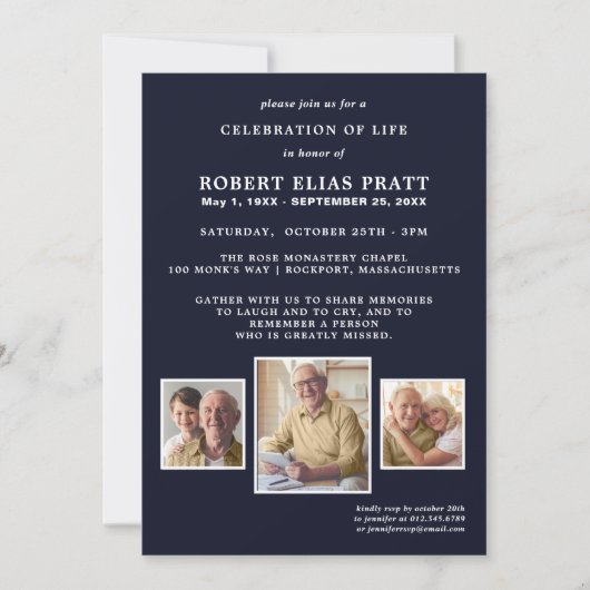 Foto van Life Dark Blue 3 Kaart (Voorkant)