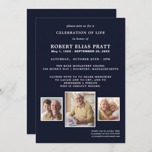 Foto van Life Dark Blue 3 Kaart (Voorkant / Achterkant)