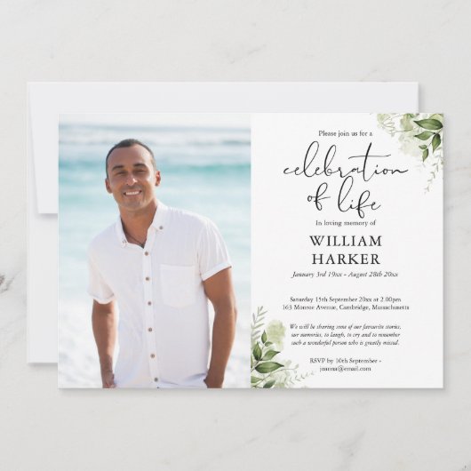 Foto van Life Greenery Funeral Kaart (Voorkant)