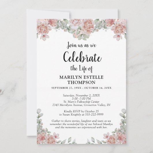 Foto van Life Pink Floral Keepomwille Kaart (Voorkant)