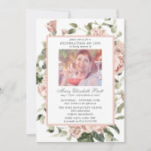 Foto van Life Pink Rose Floral Kaart (Voorkant)