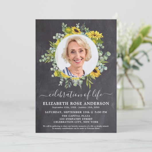 Foto van Life Sunflower Eucalyptus Kaart (Staand voorkant)