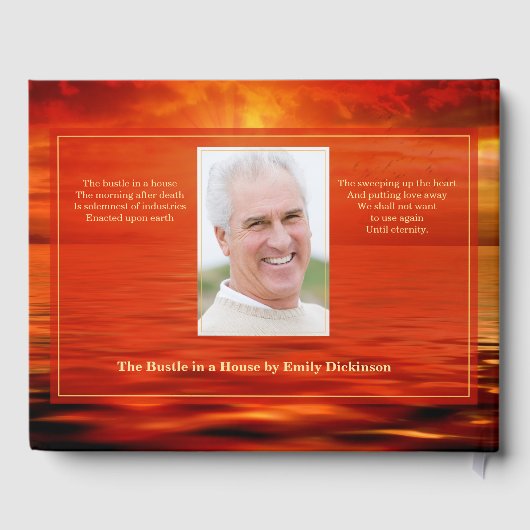 Foto van Life Sunset Ocean Horizon Gastenboek (Achterkant)