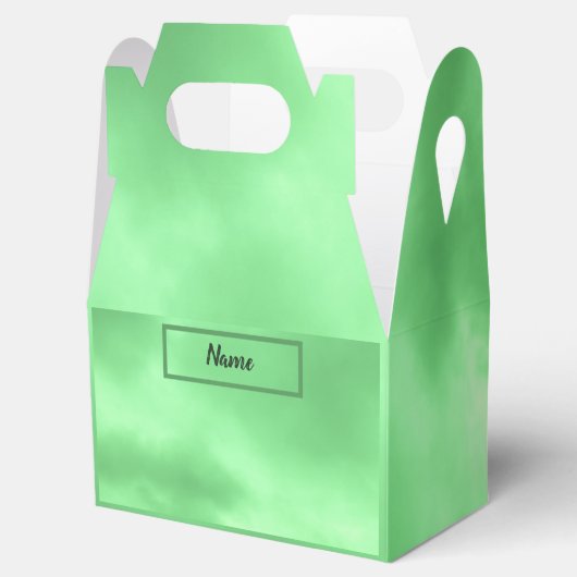 Foto van Light Pastel Green Clouds Bedankdoosjes (Geopend)