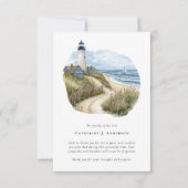 Foto van Lighthouse Beach Sympathy Funeral Memoria Bedankkaart (Voorkant)