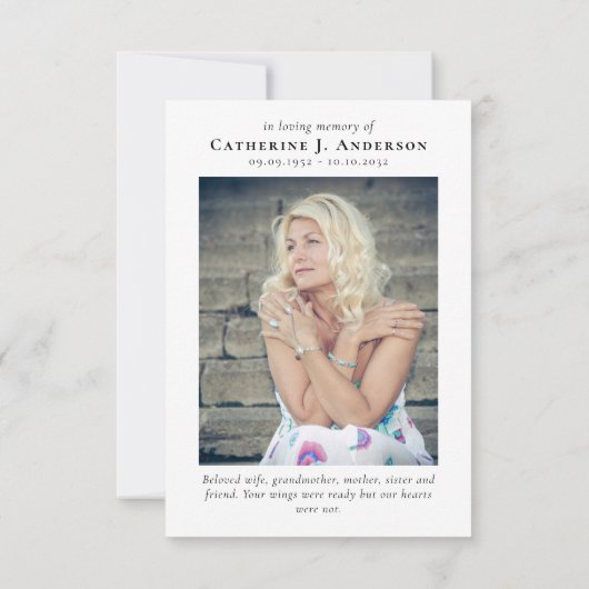 Foto van Lighthouse Beach Sympathy Funeral Memoria Bedankkaart (Achterkant)