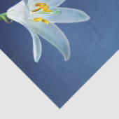  foto van Lily White Floral Tissuepapier (Detail)