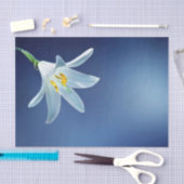  foto van Lily White Floral Tissuepapier (Craft)