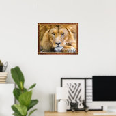 Foto van Lion Face Poster (Thuiskantoor)