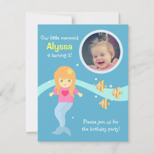 Foto van Little Mermaid Birthday Kaart
