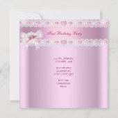 Foto van Little Princess First Birthday Party Kaart (Achterkant)