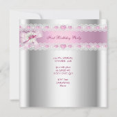 Foto van Little Princess First Birthday Party Kaart (Achterkant)