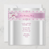 Foto van Little Princess First Birthday Party Kaart (Achterkant)