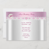 Foto van Little Princess First Birthday Party Kaart (Achterkant)