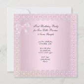 Foto van Little Princess First Birthday Party Kaart (Achterkant)