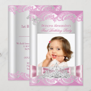 Foto van Little Princess Girl First Birthday Kaart