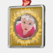 Foto van Little Sunflower Baby Metalen Ornament (Links)