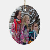 Foto van Llama met kerstnaam Keramisch Ornament (Rechts)